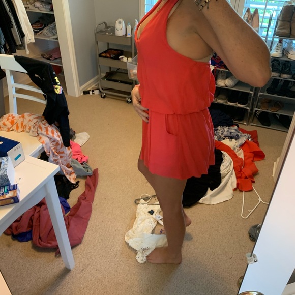 Coral Halter Romper - Picture 5 of 5